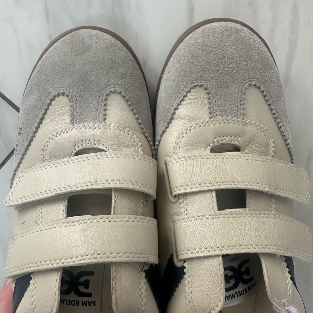 Sam Edelman Cream and Black Velcro Shoes - Picture 3 of 7